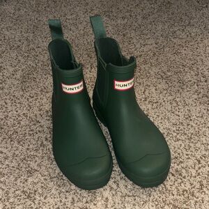 Hunter Forest Green Ankle Rain Boots